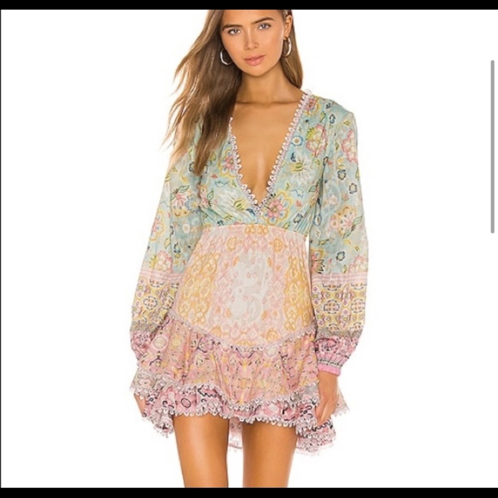 Tiana mini dress in mint peach